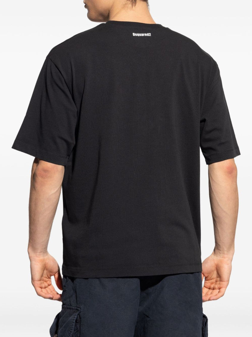 Black Crewneck Printed T-Shirt 3