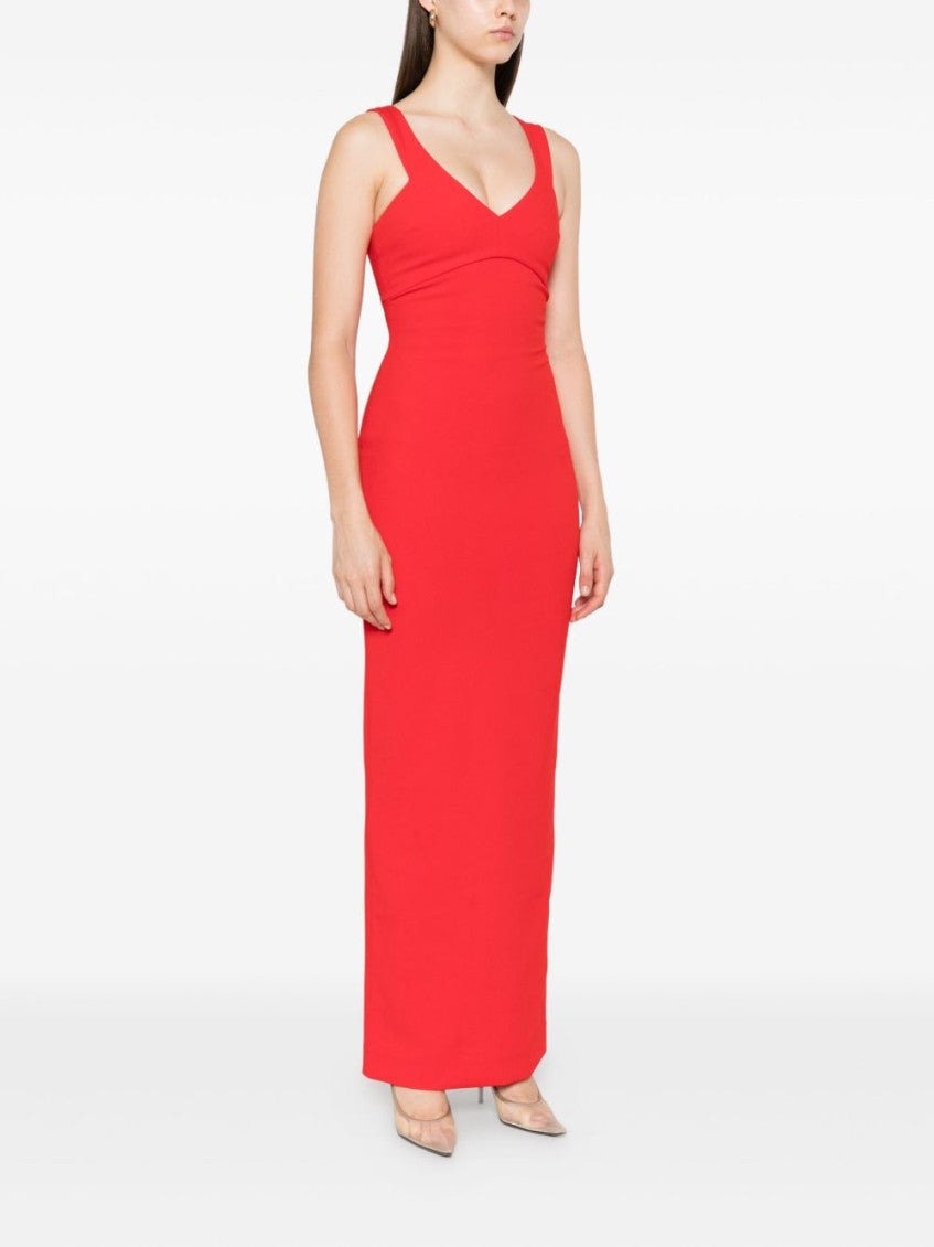 Red Nalani V-neck Maxi Dress 2