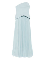 Light Blue Britt Strapless Pleated Dress 1