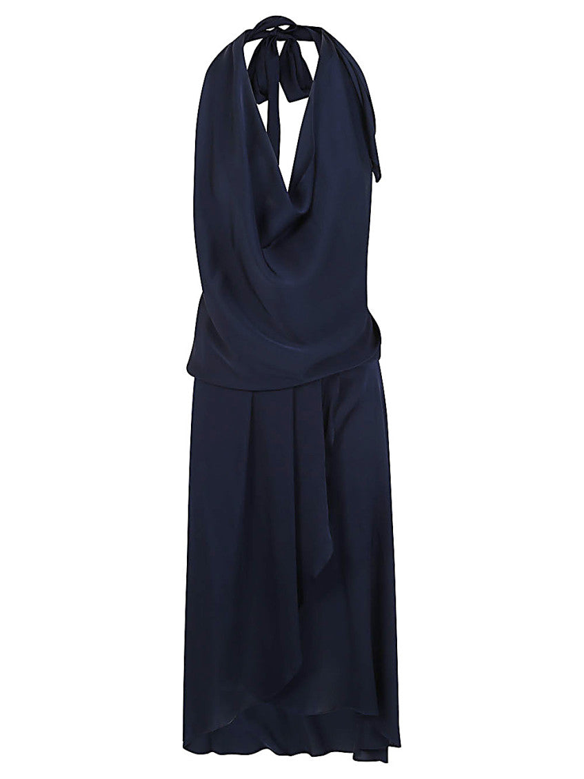 Blue Worth Ave silk short dress 1
