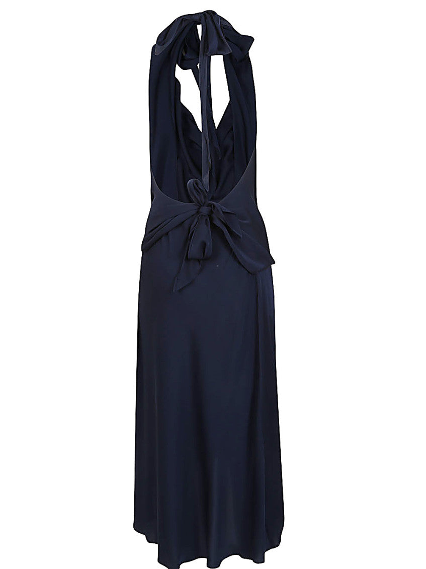 Blue Worth Ave silk short dress 2