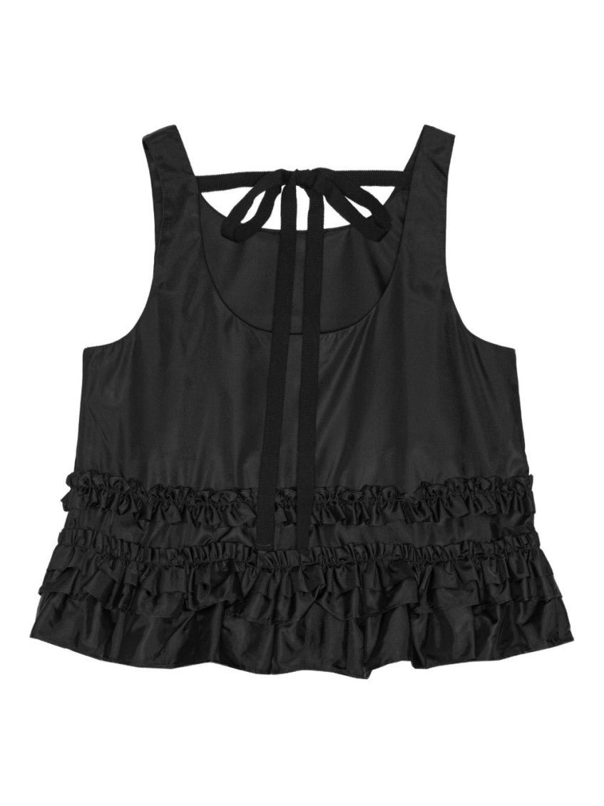 Black Ruffled Top 4