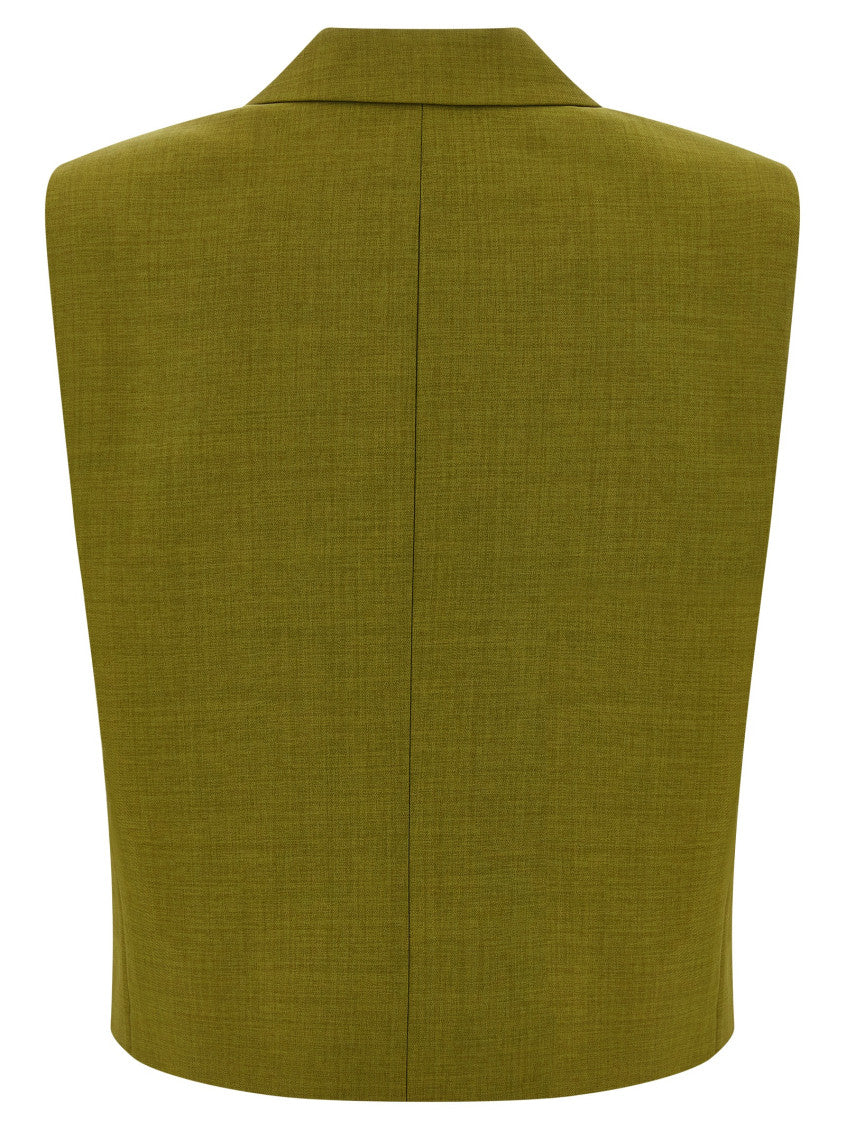 Green Double-breasted vest 2