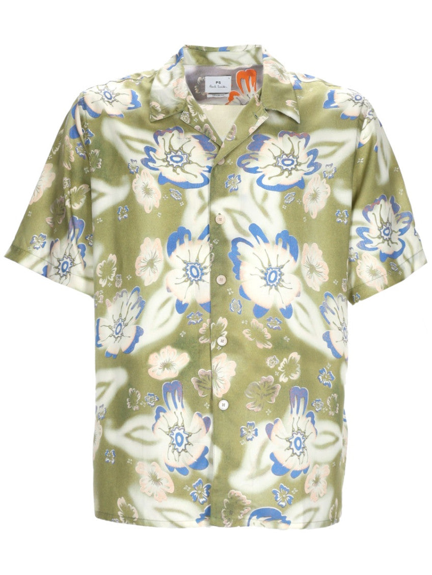Green Relaxed Floral Shirt 1
