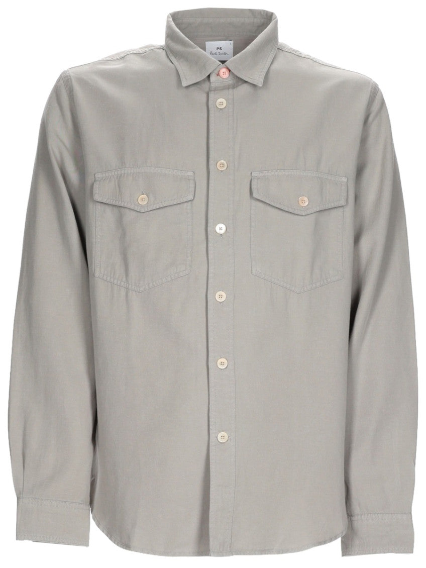 Grey Regular Solid Shirt 1
