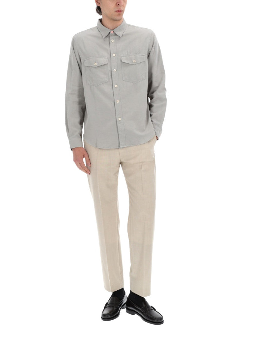 Grey Regular Solid Shirt 2