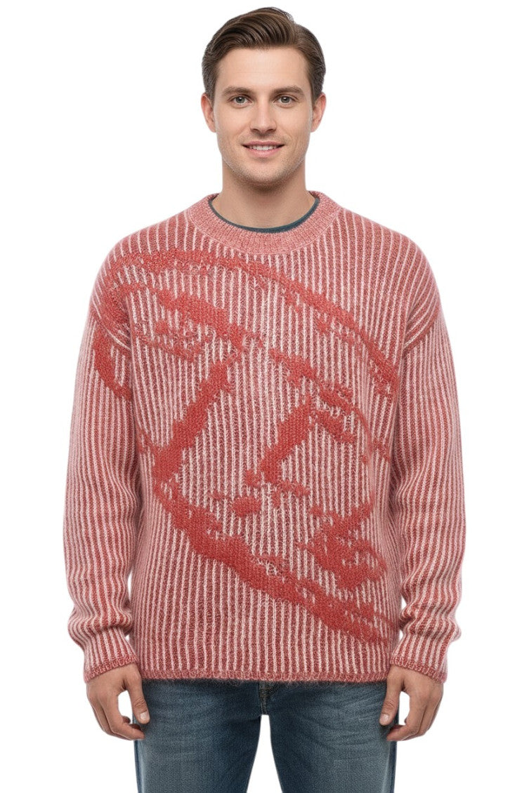 Red Crew Neck Sweater 1