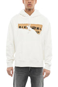 White Relaxed Logo Hoodie 1