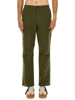 Green Straight Cargo Trousers 1
