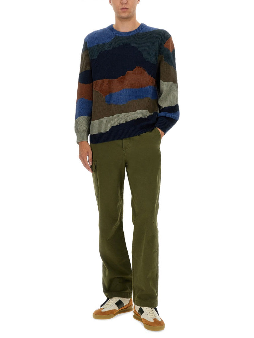 Green Straight Cargo Trousers 2