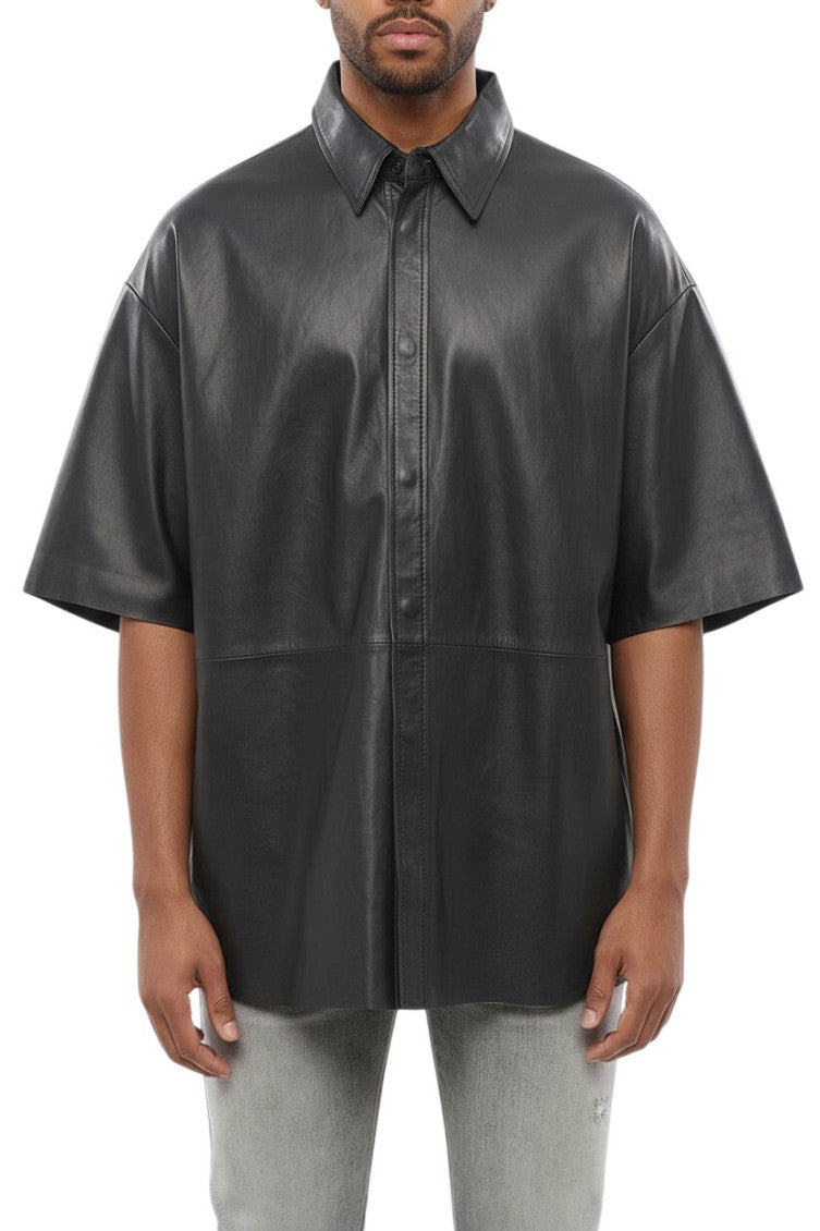 Black Oversized Solid Shirt 1