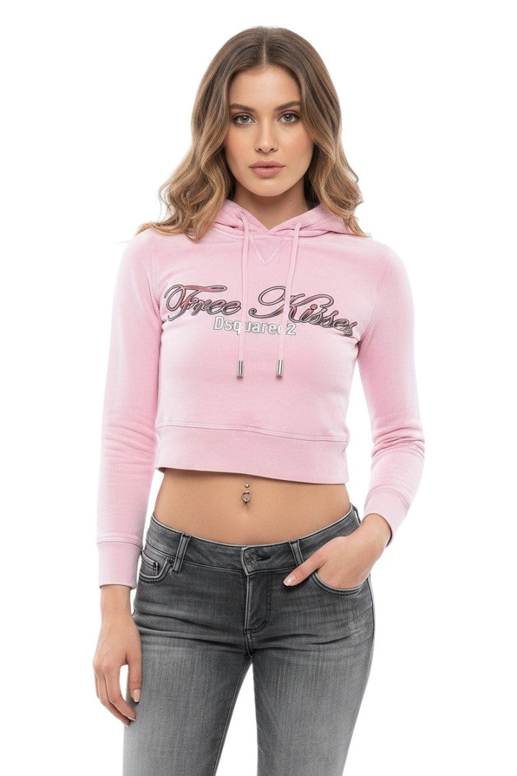 Pink Graphic Hood Sweatshirt 1