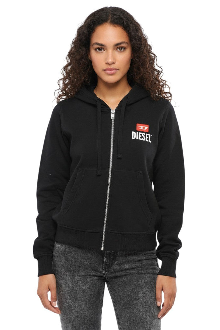 Black Logo Hood Sweatshirt 1