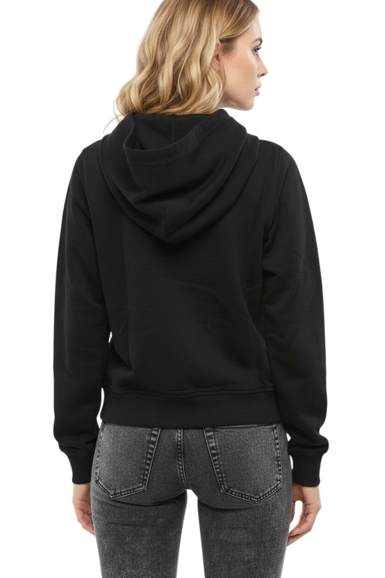Black Logo Hood Sweatshirt 2