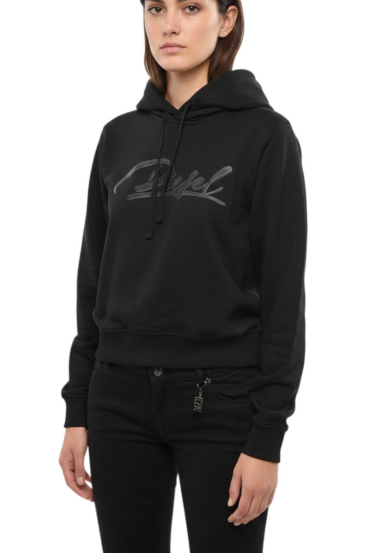 Black Logo Hood Sweatshirt 1
