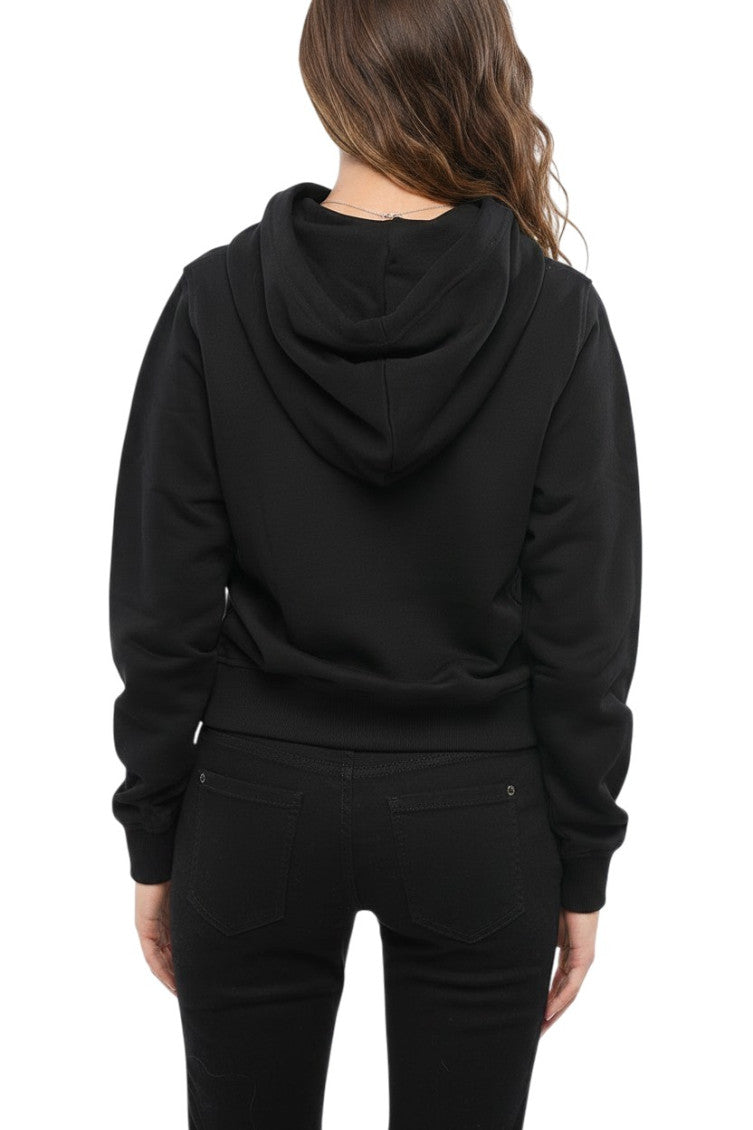 Black Logo Hood Sweatshirt 2