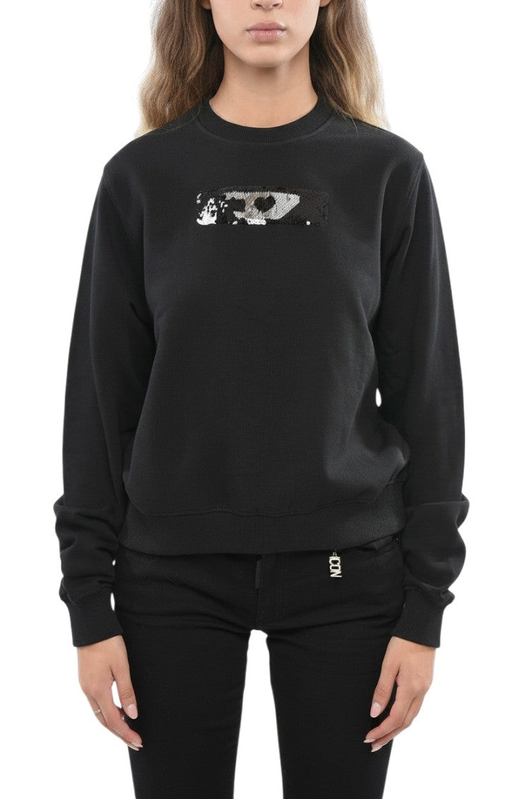 Black Logo Crew Neck Sweatshirt 1