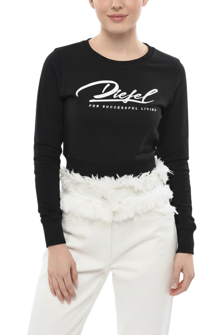 Black Logo Crew Neck Sweatshirt 1
