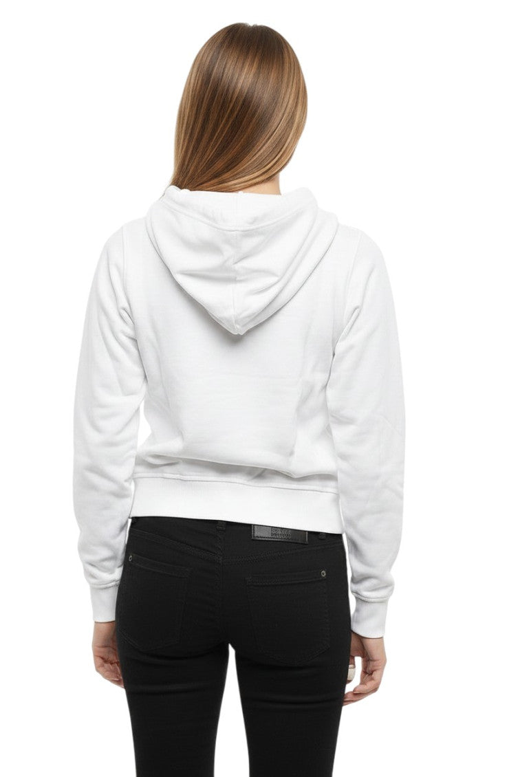 White Logo Hood Sweatshirt 2