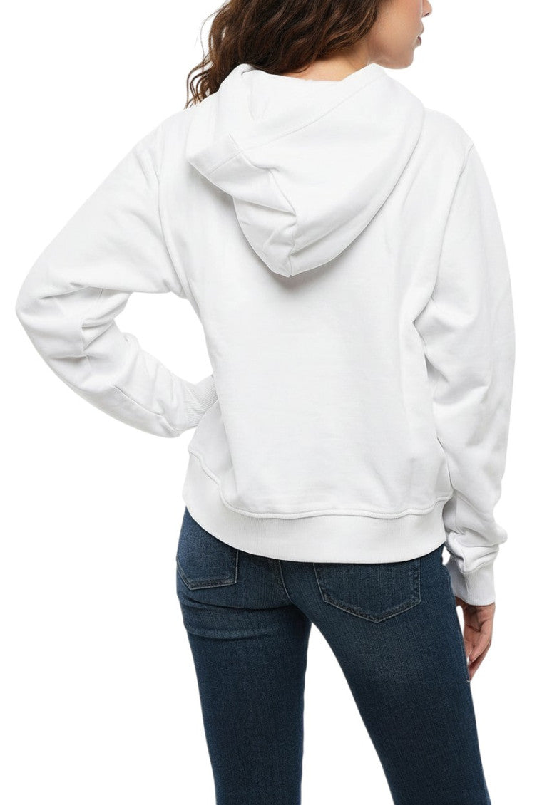 White Logo Hood Sweatshirt 2