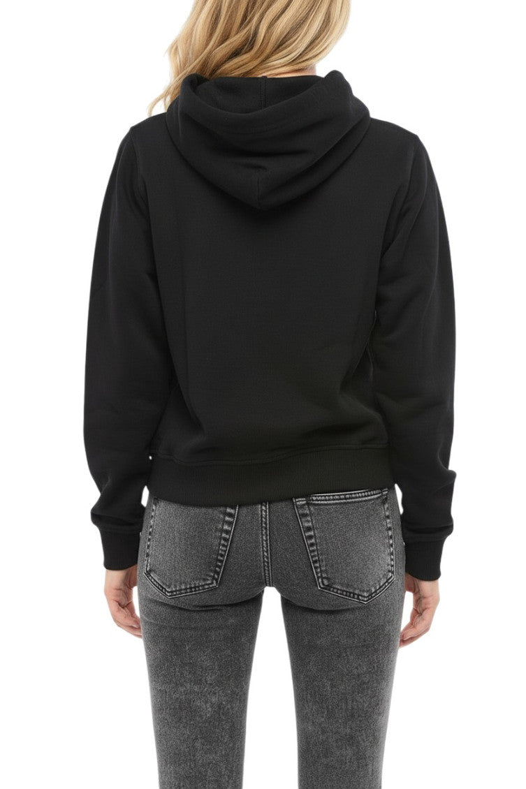 Black Logo Hood Sweatshirt 2