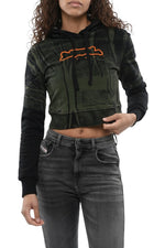 Green Printed Hood Sweatshirt 1