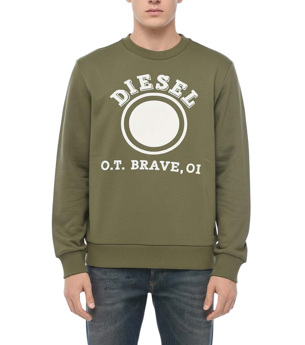 Green Crew Neck Sweatshirt 1