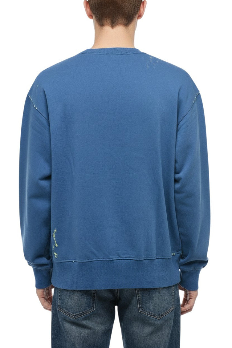 Blue Crew Neck Sweatshirt 2