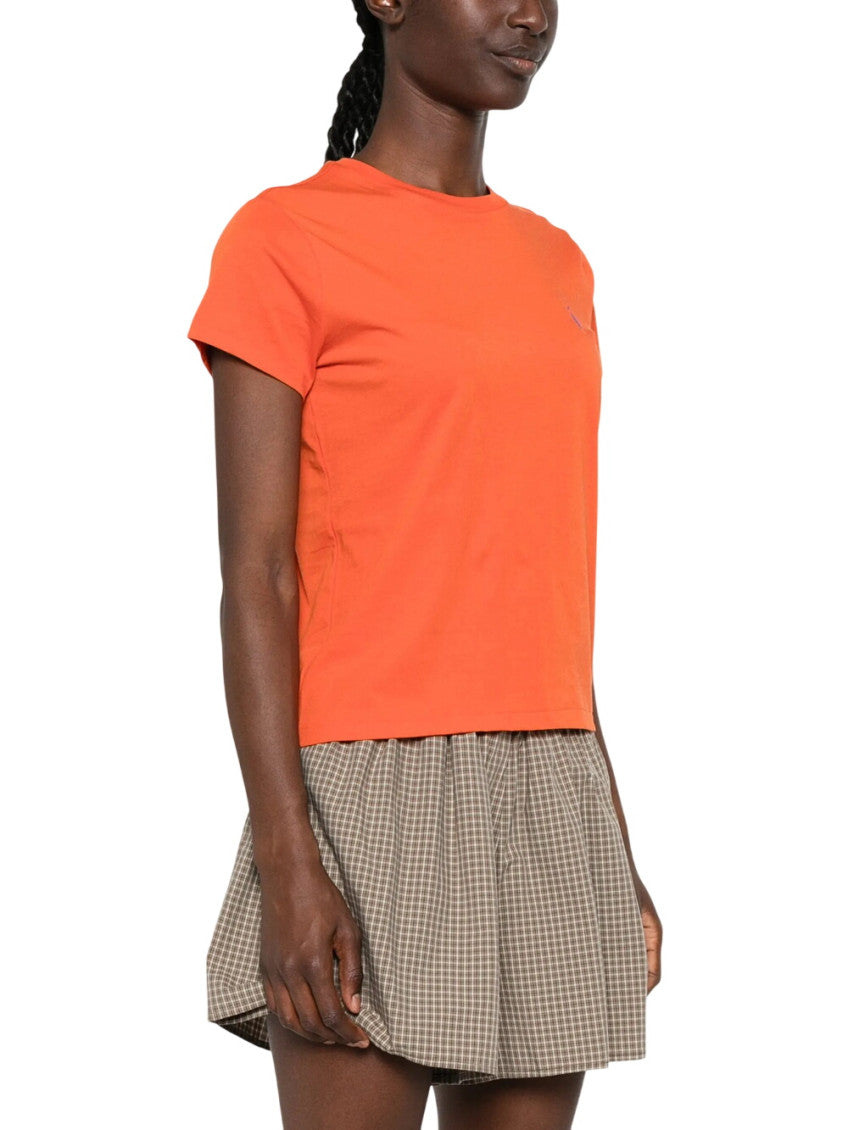 Orange Logo Crew Neck T-Shirt 2