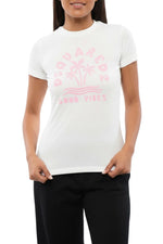 White Graphic Crew Neck T-Shirt 1
