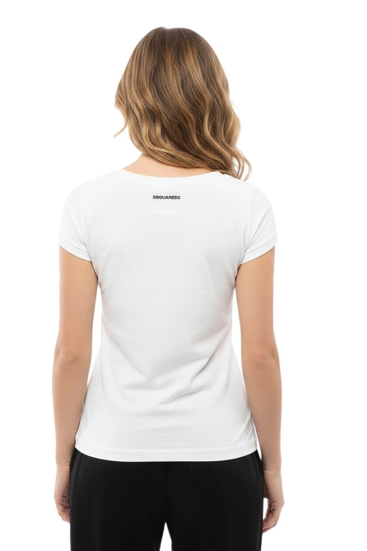 White Graphic Crew Neck T-Shirt 2