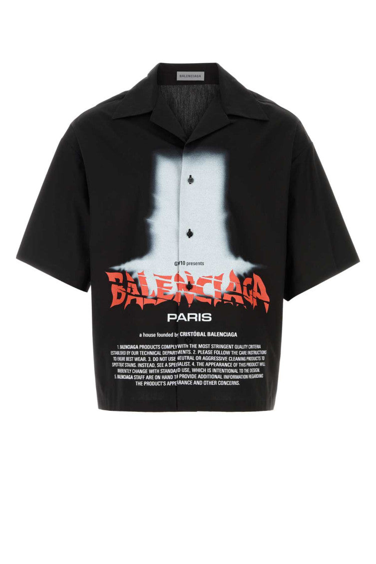 Black Regular Graphic Shirt 1