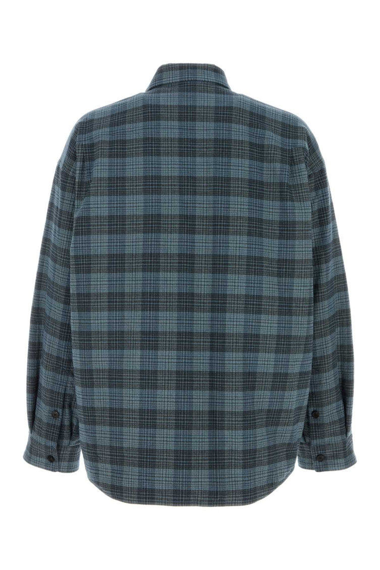 Blue Oversized Plaid Overshirt 2