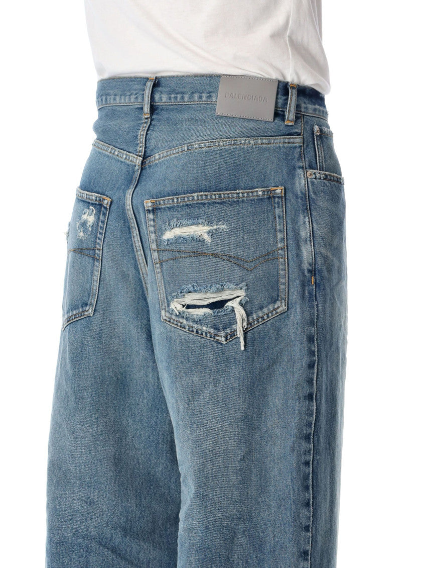 Blue Mid Rise Jeans 3