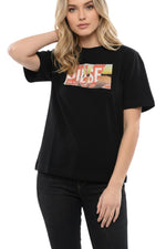 Black Graphic Crew Neck T-Shirt 1