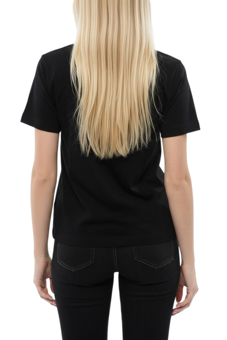 Black Graphic Crew Neck T-Shirt 2