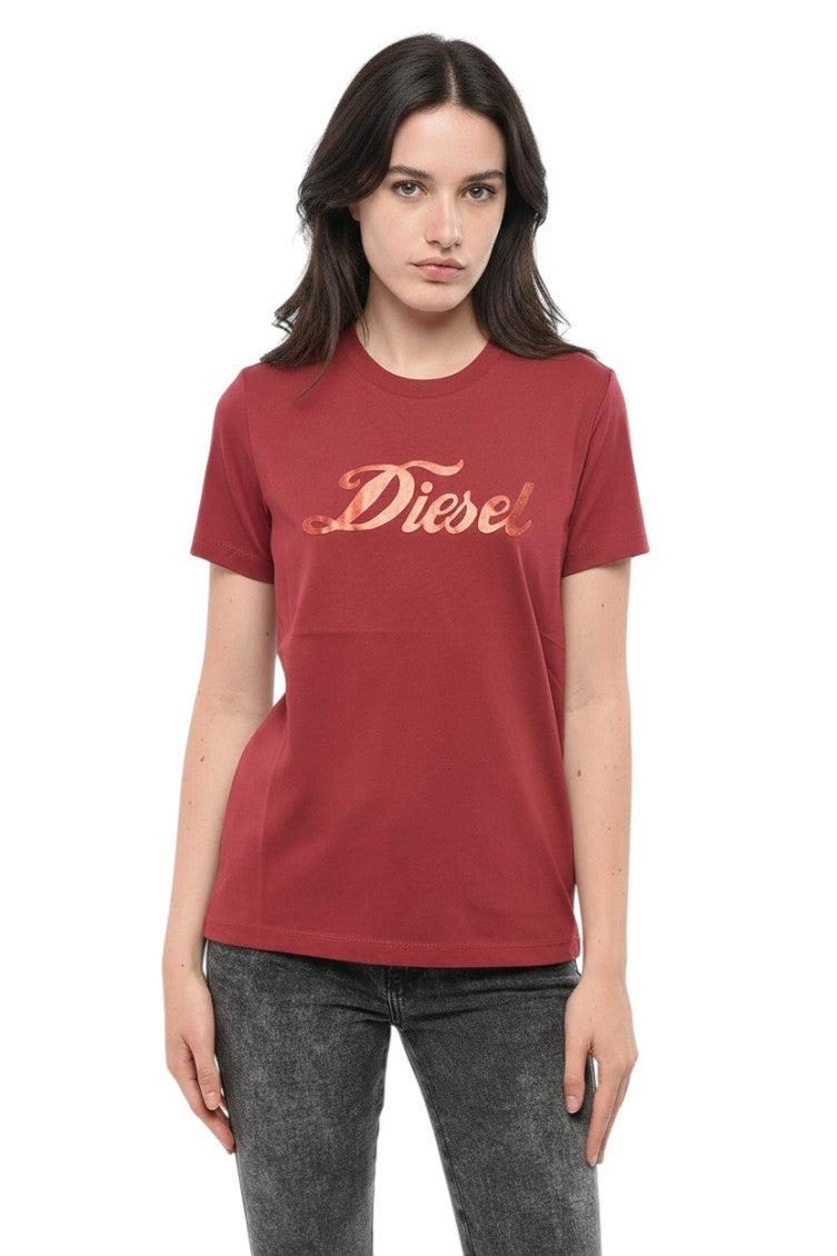 Maroon Logo Crew Neck T-Shirt 1