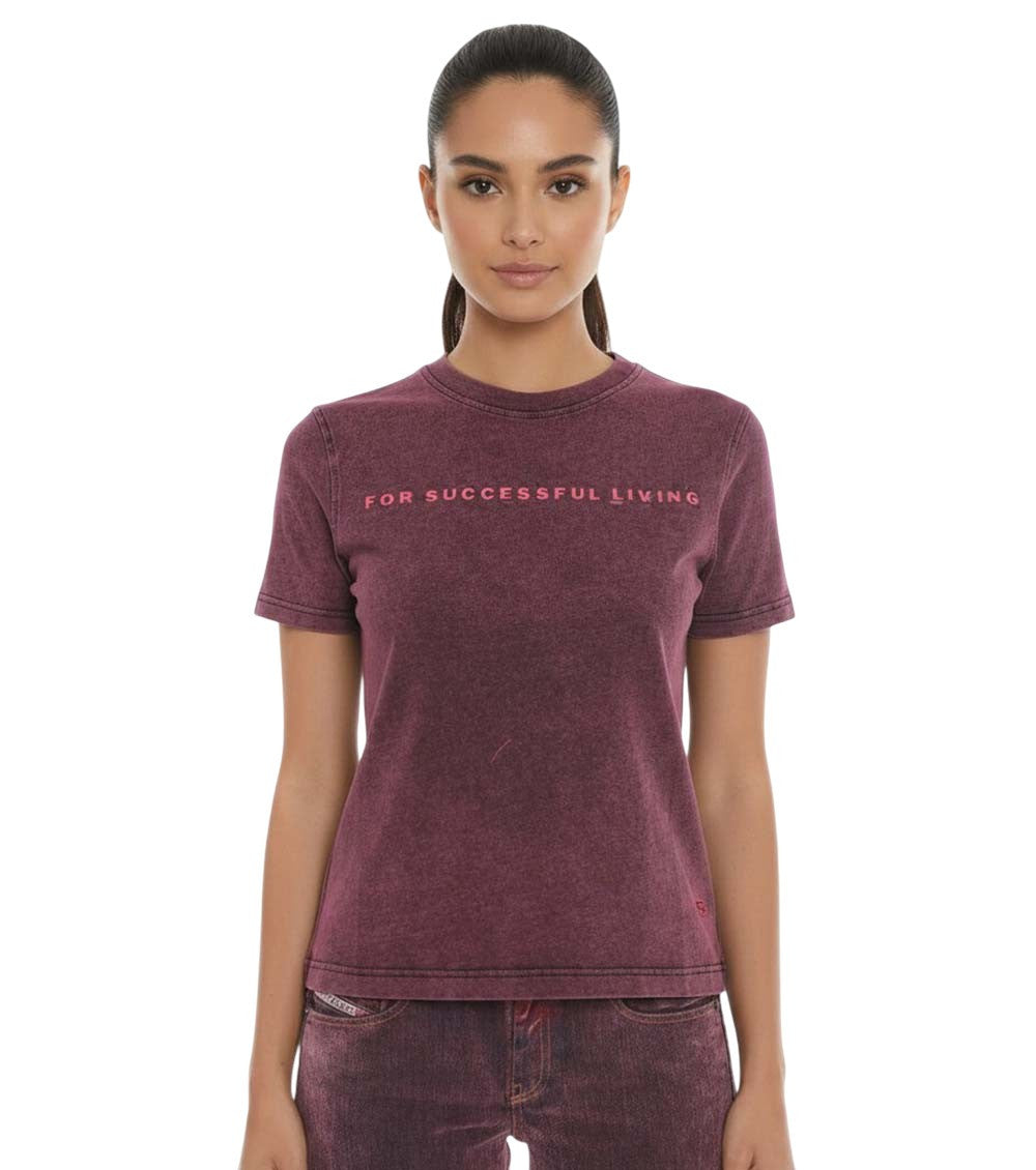 Maroon Graphic Crew Neck T-Shirt 1