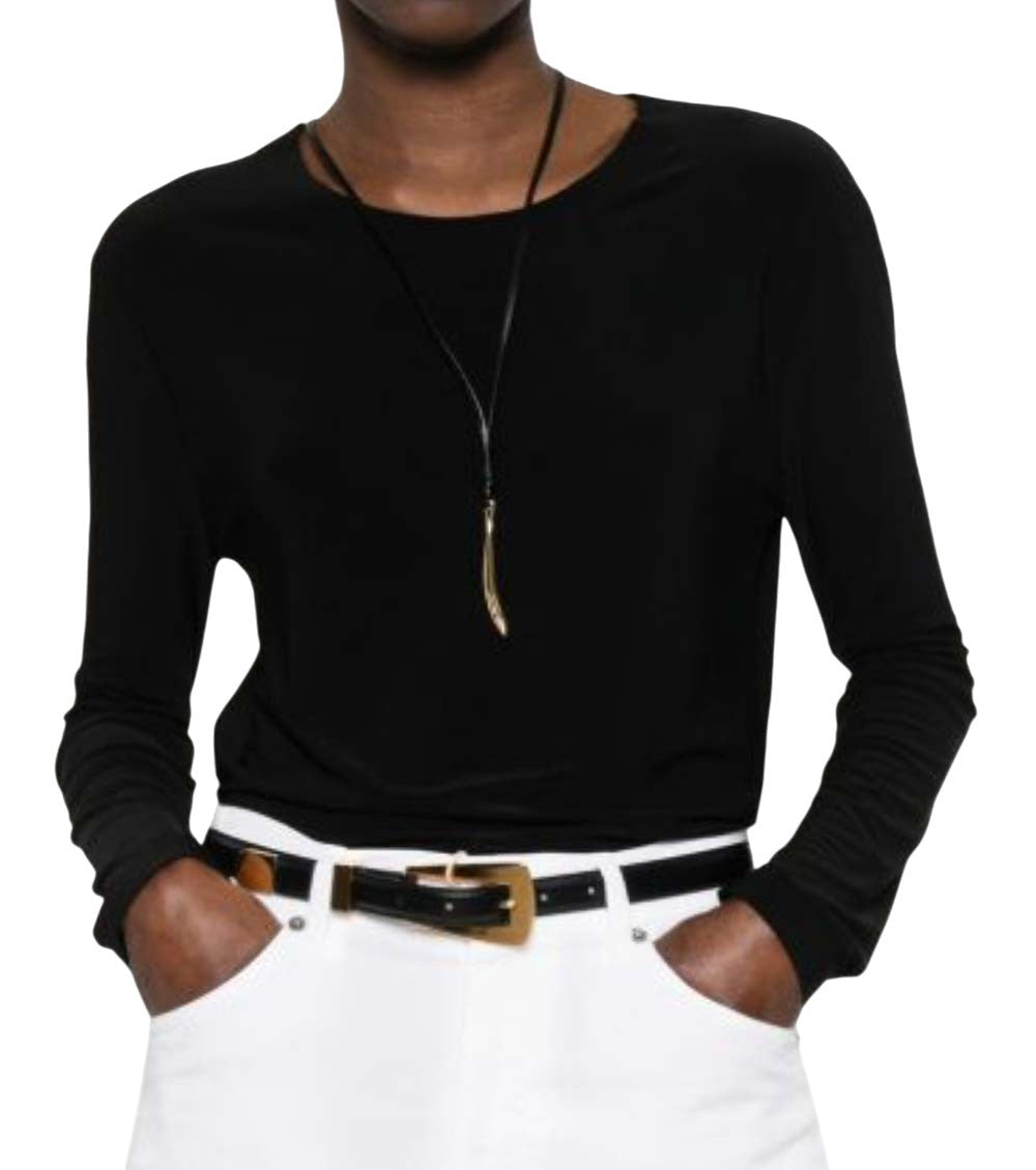 Black Round Neck T-Shirt 2