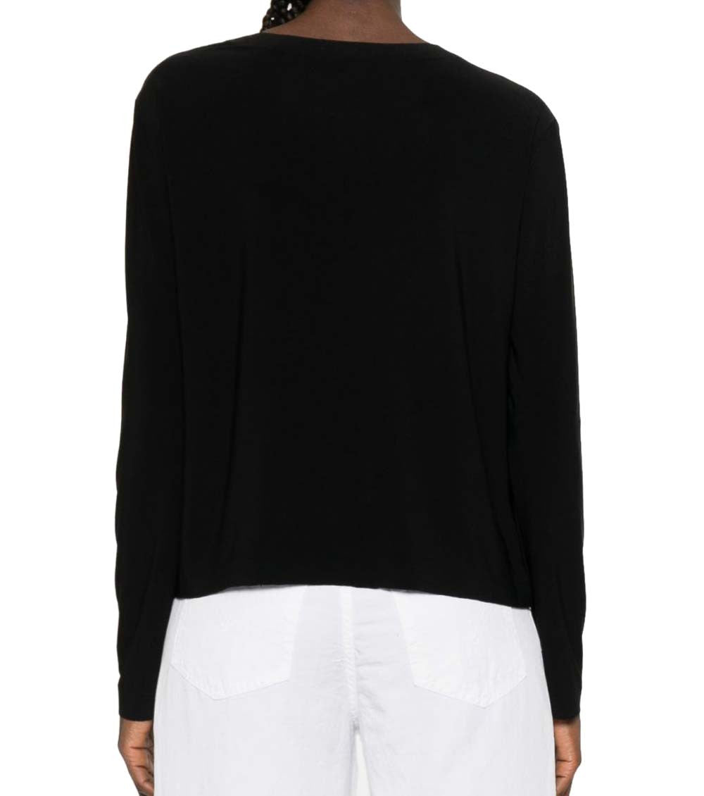 Black Round Neck T-Shirt 3