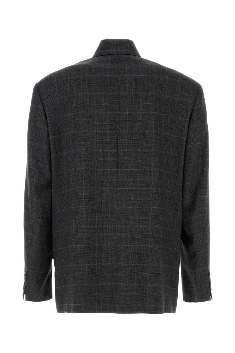 Dark Grey Check Blazer 2