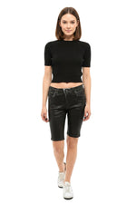 Black Solid Shorts 1