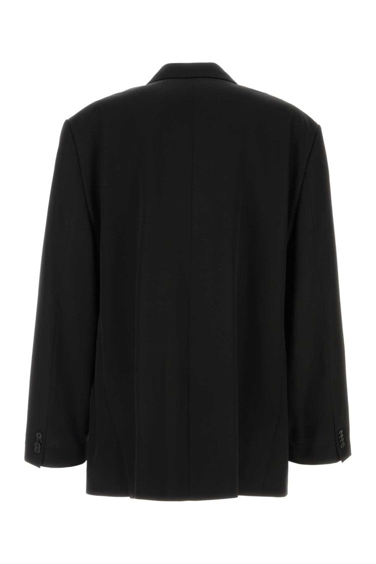 Black Notched Lapel Blazer 2