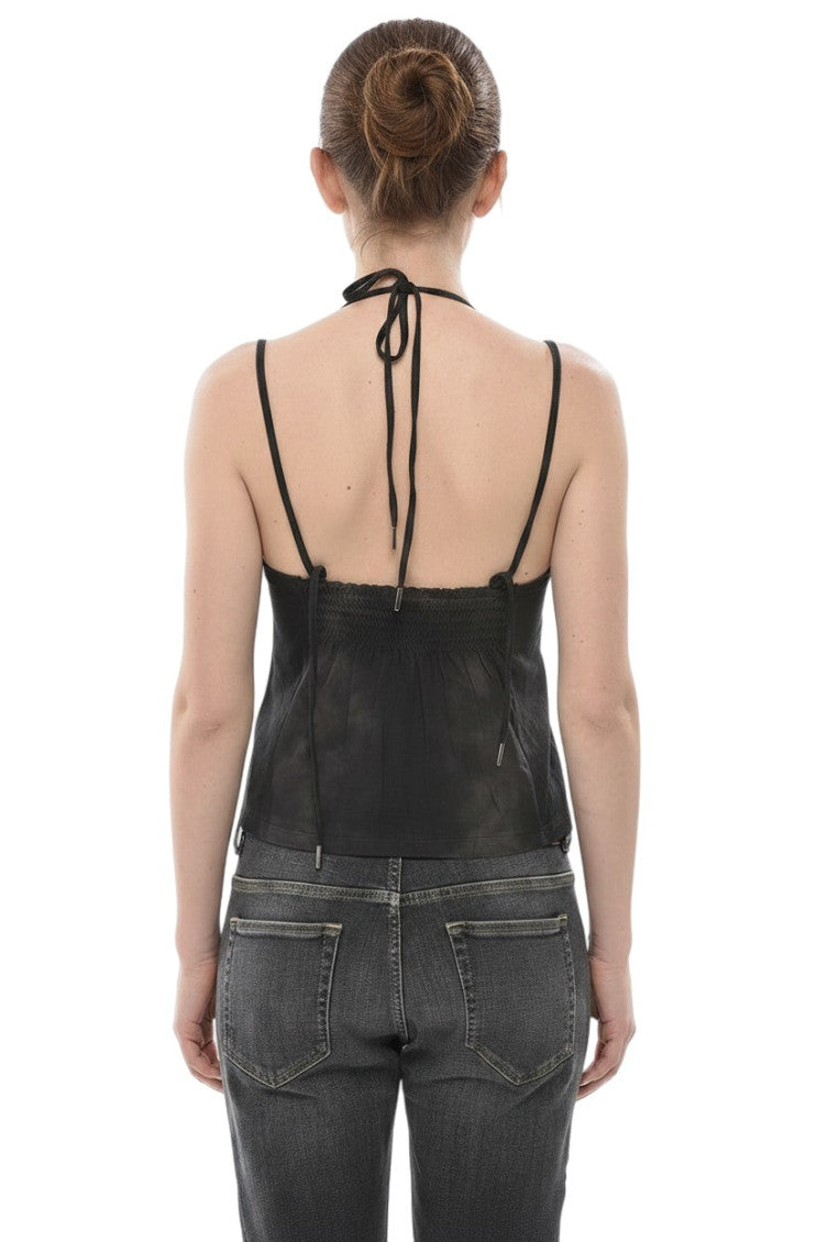 Black Ombre V Neck Top 2