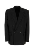 Black Peaked Lapel Blazer 1