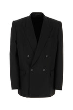 Black Peaked Lapel Blazer 1