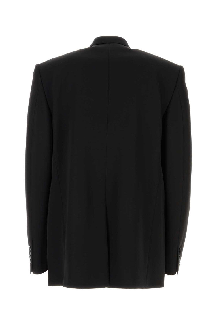 Black Peaked Lapel Blazer 2