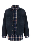 Dark Blue Check Shirt Jacket 1