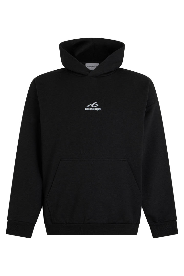 Black Logo Relaxed Hoodie 1