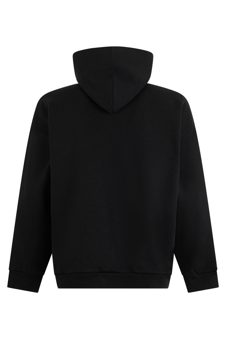 Black Logo Relaxed Hoodie 2